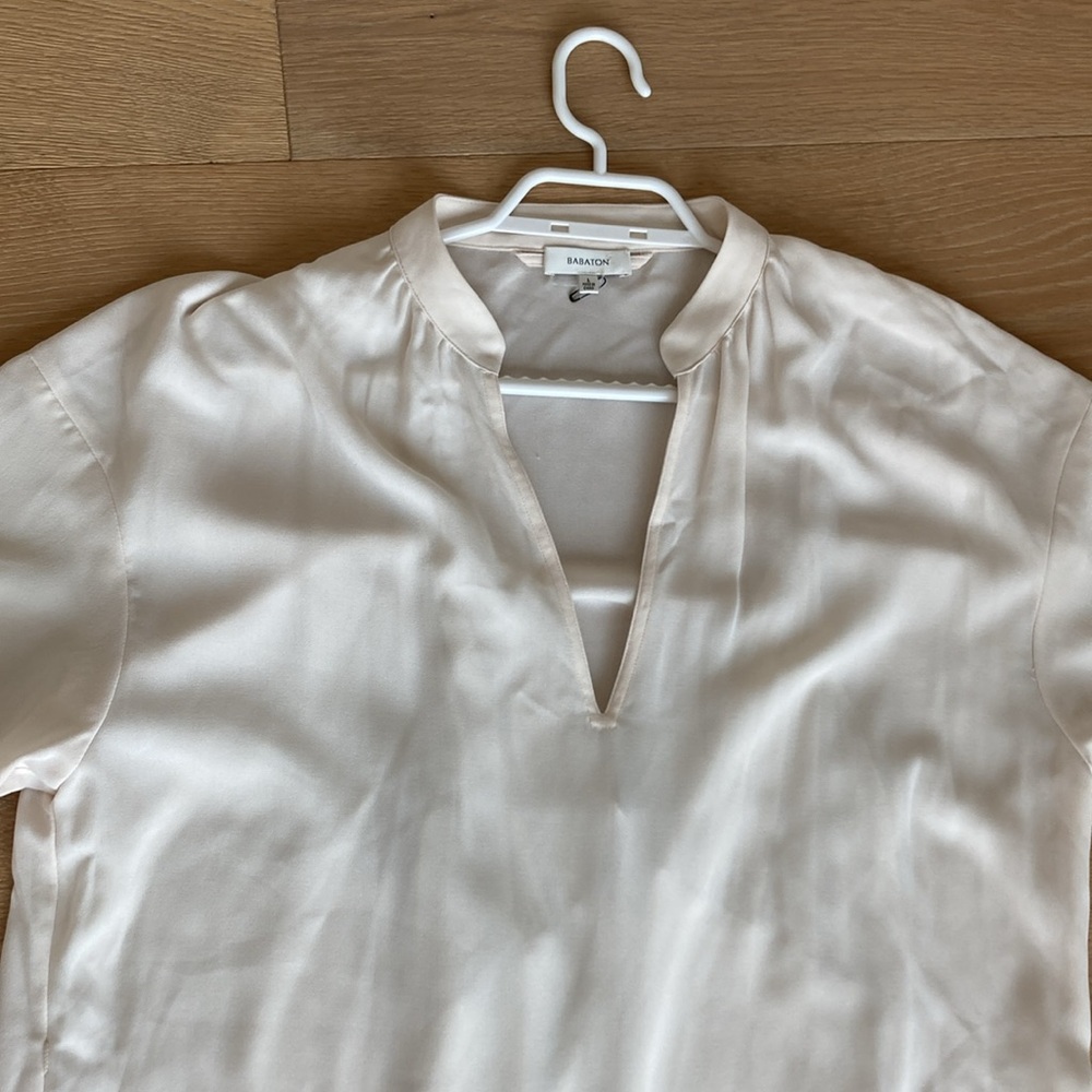 Babaton Cream V-Neck Dress